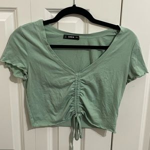 ruched crop top